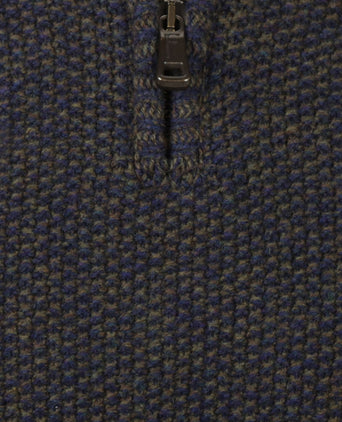 Pullover met rits | Blauw