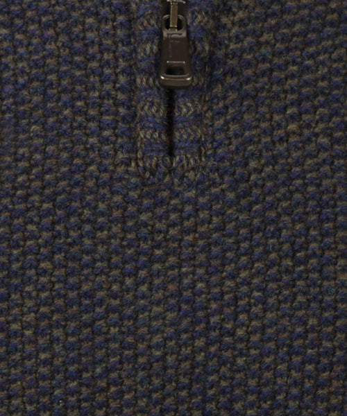 Pullover met rits | Blauw