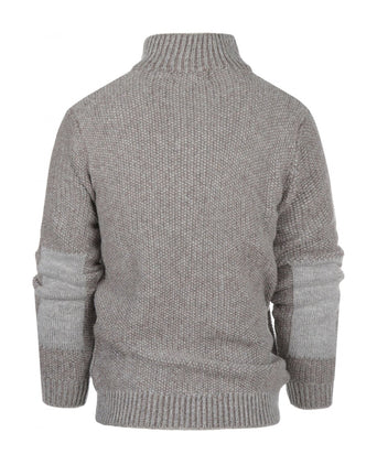 Pullover met rits | Beige