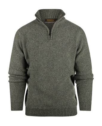 Pullover met rits | Bruin