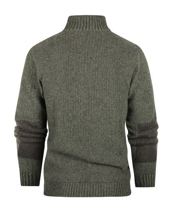 Pullover met rits | Bruin
