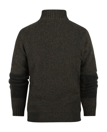 Pullover met rits | Groen