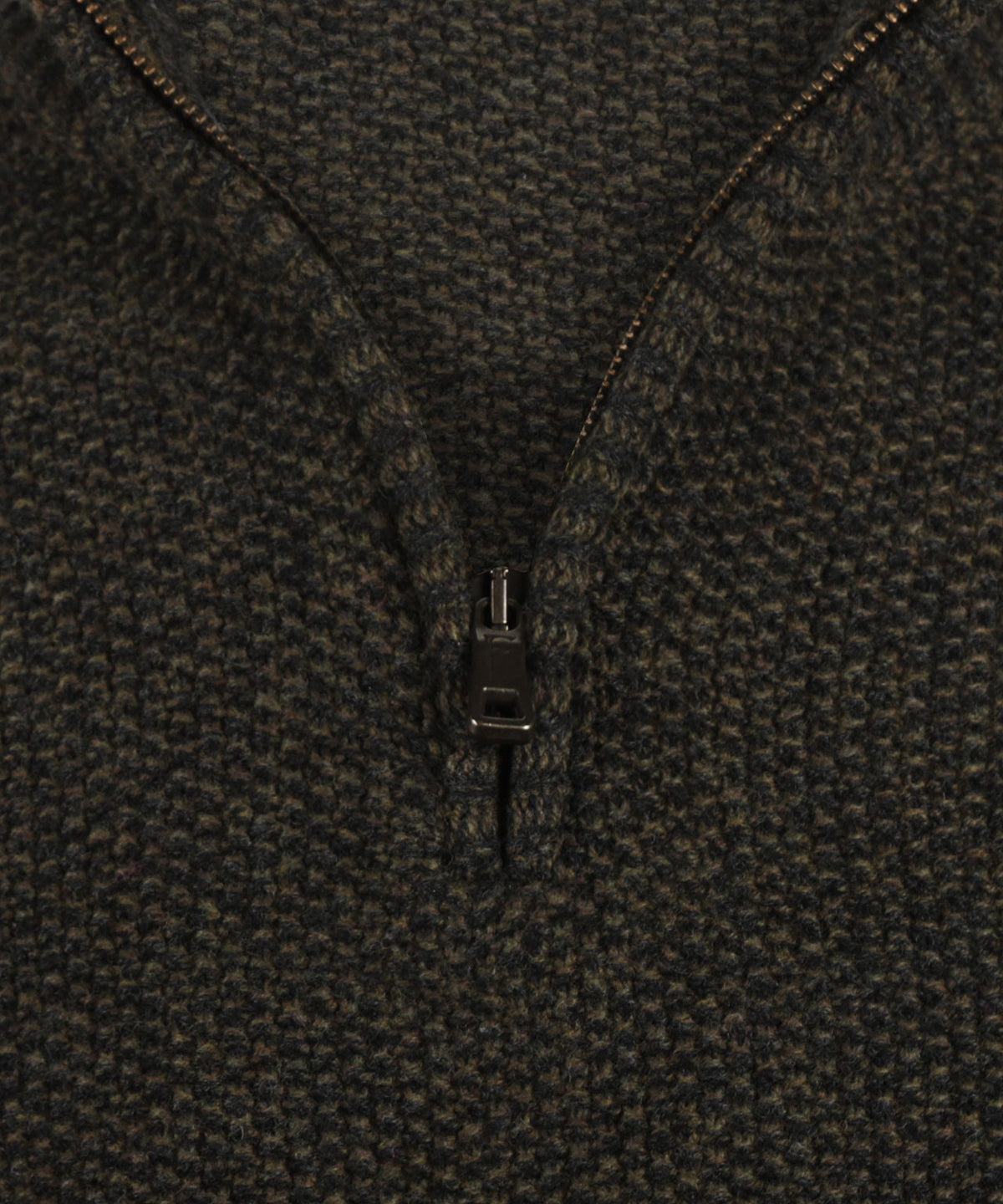 Sweater with zipper | Green