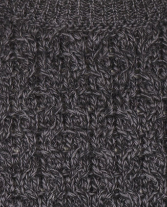 Pullover Aran ronde hals | Antraciet Grijs