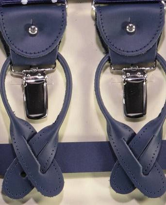 2-in-1 Bretels met clips en patten | Blauw