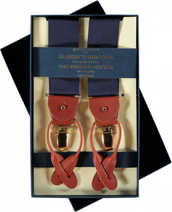 2-in-1 Bretels met clips en patten | Navy Blauw