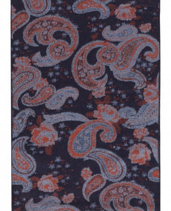 Viscose Sjaal met klassieke Print | Blauw