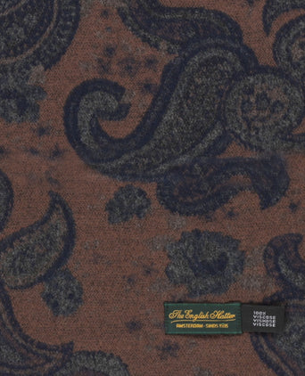 Viscose Sjaal met klassieke Print | Bruin