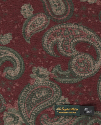 Viscose Sjaal met klassieke Print | Rood