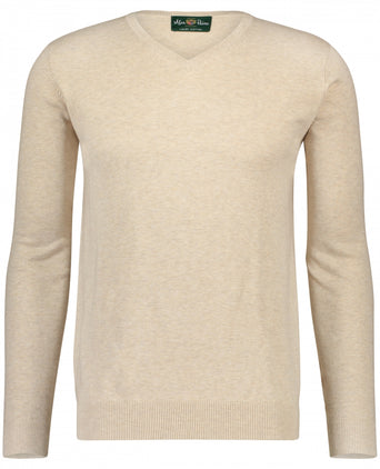 Pullover Cotton/Cashmere v-hals | Bruin
