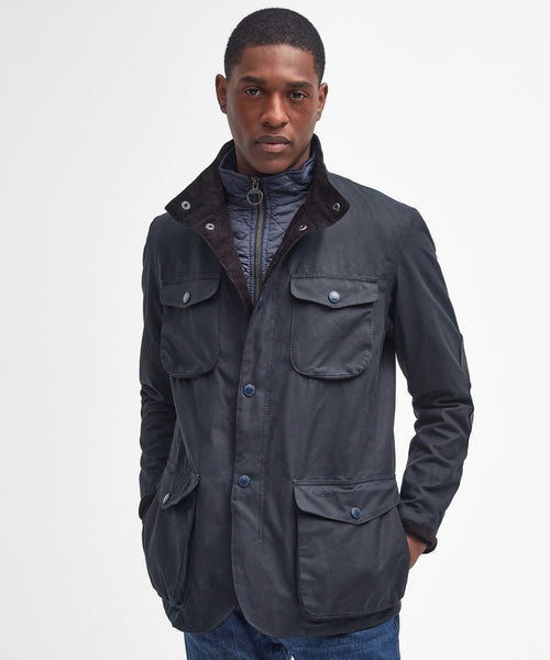 Barbour Wachsjacke Ogston | Marineblau