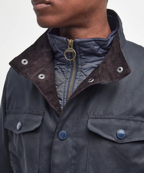 Barbour Wachsjacke Ogston | Marineblau
