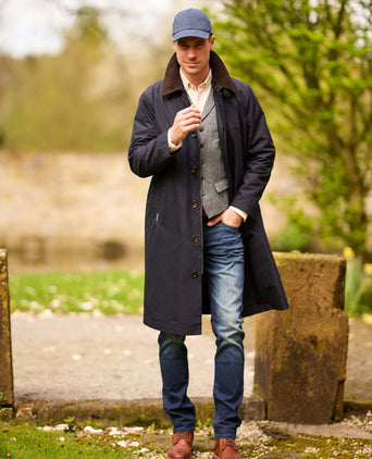 Lange jas Finchester | Navy Blauw