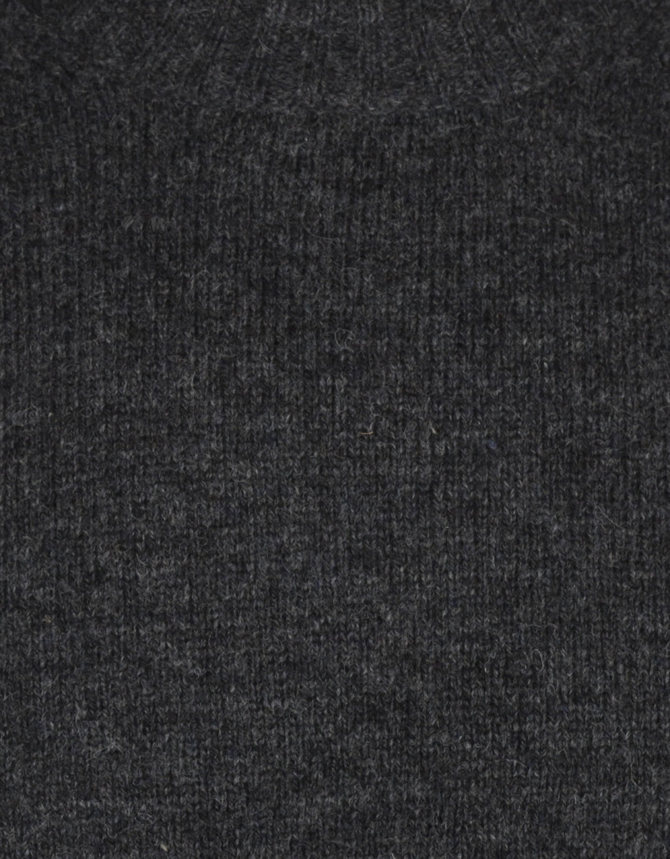 Alan Paine Shetland Pullover mit Rundhalsausschnitt | Anthrazitgrau