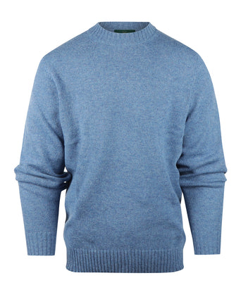Alan Paine Shetland Pullover Ronde Hals | Blauw
