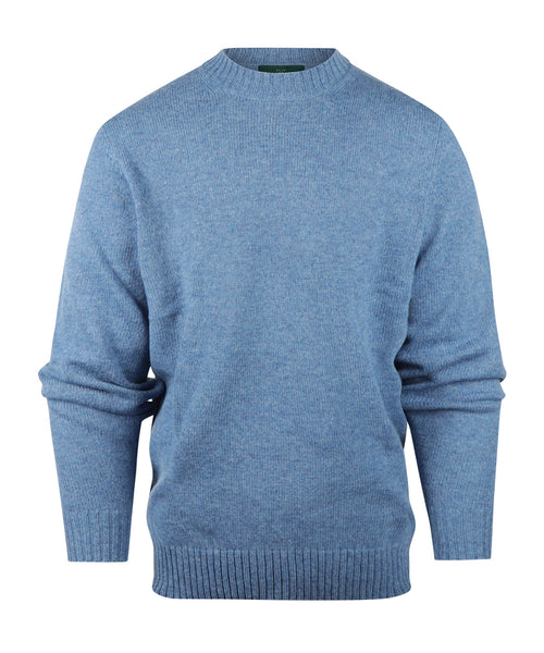 Alan Paine Shetland Pullover Ronde Hals | Blauw