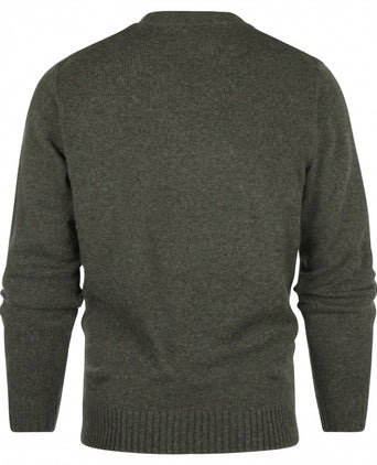 Alan Paine Shetland Pullover Ronde Hals | Groen