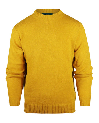 Alan Paine Shetland Pullover Ronde Hals | Geel