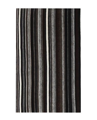 Sjaal wol gebreid 180x26 | Zwart