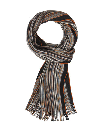 Sjaal wol gebreid 180x26 | Grijs