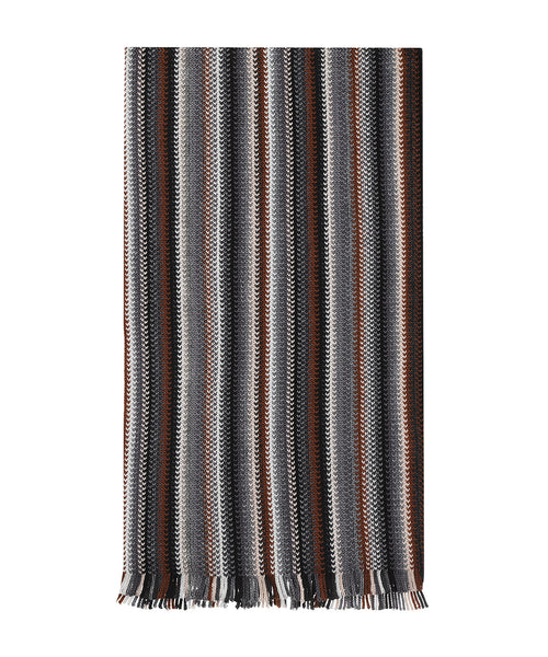 Sjaal wol gebreid 180x26 | Grijs