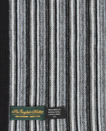 Sjaal wol gebreid 180x26 | Grijs