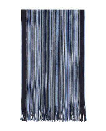 Sjaal wol gebreid 180x26 | Blauw