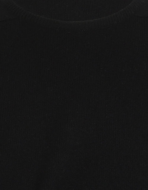 William Lockie Rundhalspullover aus Lammwolle | Schwarz