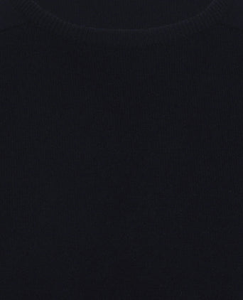 William Lockie Ronde Hals Lamswol Pullover | Navy