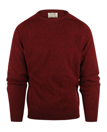 William Lockie Ronde Hals Lamswol Pullover | Red Velvet