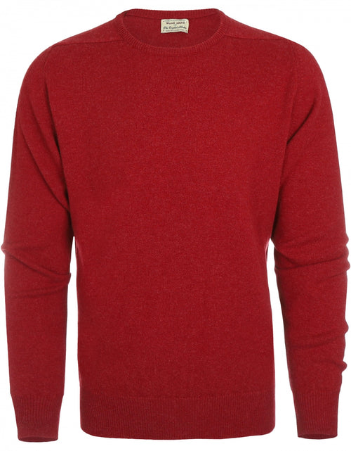 William Lockie Ronde Hals Lamswol Pullover | Poppy Melange