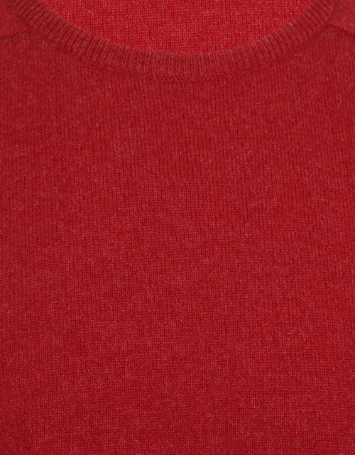 William Lockie Ronde Hals Lamswol Pullover | Poppy Melange