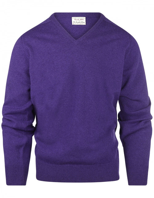William Lockie V-Ausschnitt-Pullover aus Lammwolle | Jacaranda