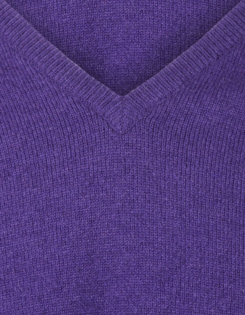 William Lockie V-Ausschnitt-Pullover aus Lammwolle | Jacaranda