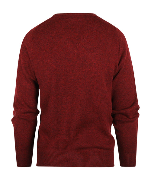 William Lockie V-hals Lamswol Pullover | Red Velvet