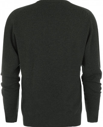 William Lockie V-hals Lamswol Pullover | Seaweed