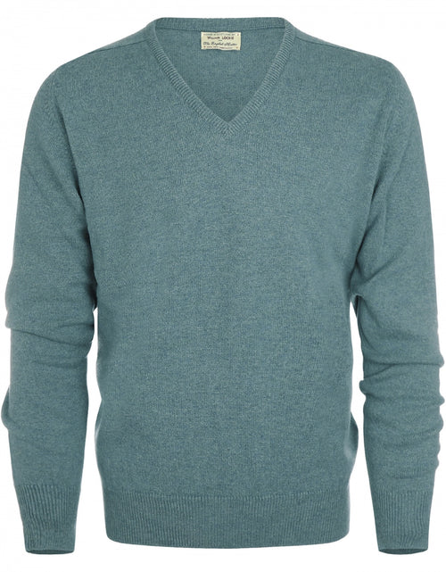 William Lockie Pullover aus Lammwolle mit V-Ausschnitt | Caspian
