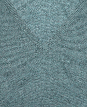 William Lockie V-hals Lamswol Pullover | Caspian