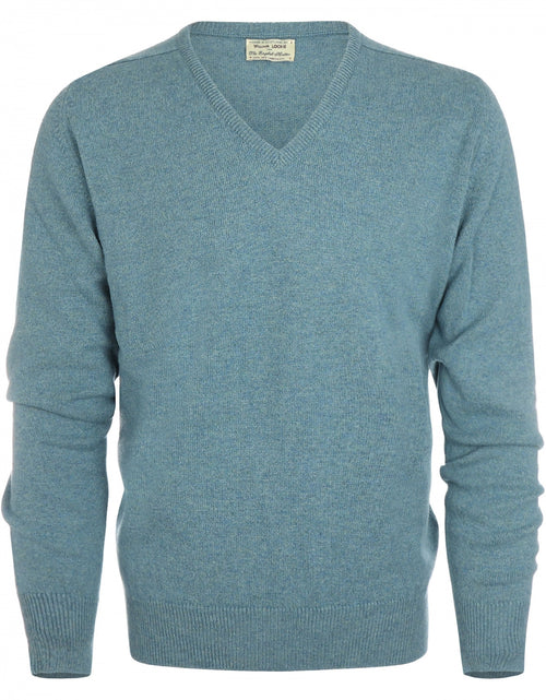 William Lockie V-Ausschnitt-Pullover aus Lammwolle | Lovat