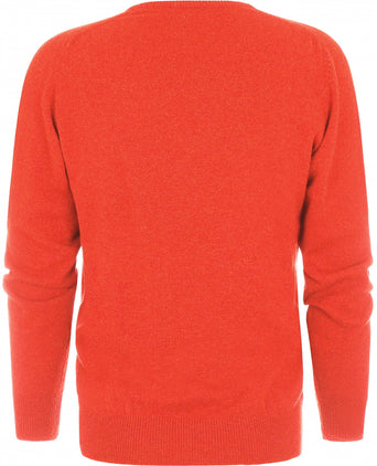 William Lockie Pullover aus Lammwolle mit V-Ausschnitt | Inferno