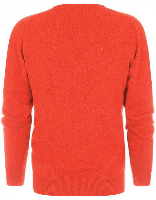 William Lockie Pullover aus Lammwolle mit V-Ausschnitt | Inferno