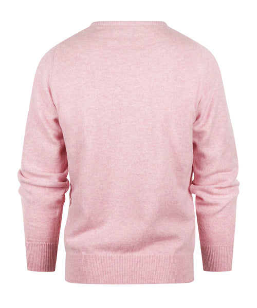 William Lockie V-hals Lamswol Pullover | Roze