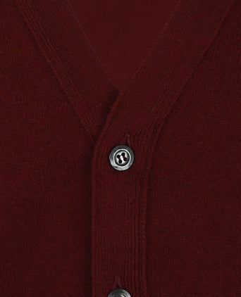 Knoop Vest Lamswol | Bordeaux