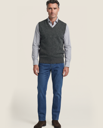 William Lockie Slipover Lammwolle | Anthrazit