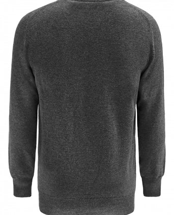 Pullover Lamswol dutch fit v-hals | Charcoal