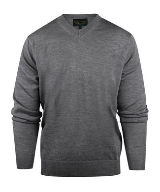 Pullover merino wol v-hals | Grijs Pullover merino wol v-hals | Grijs
