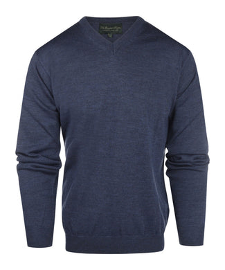 Pullover merino wol v-hals | Light Indigo Pullover merino wol v-hals | Light Indigo