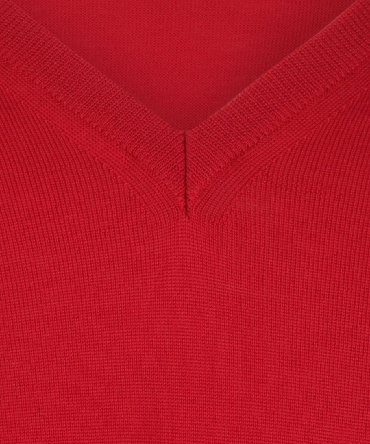 Merino V-Hals Pullover | Rood