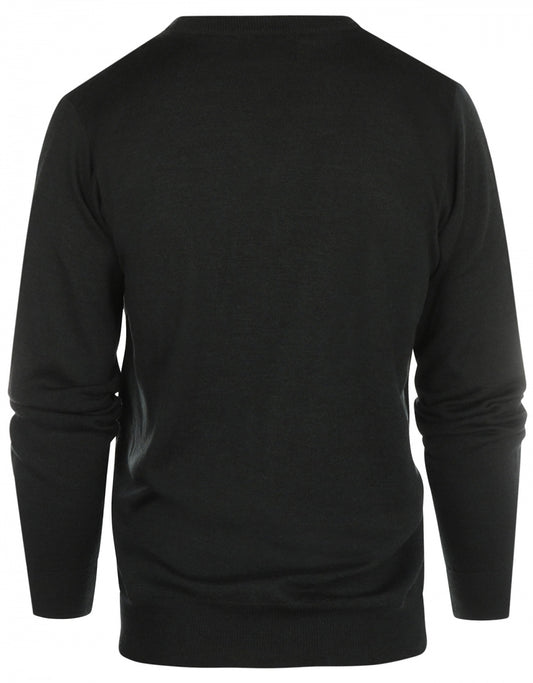 Merino wool v-neck sweater | Dark Green