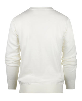 Pullover merino wol v-hals | Wol Wit